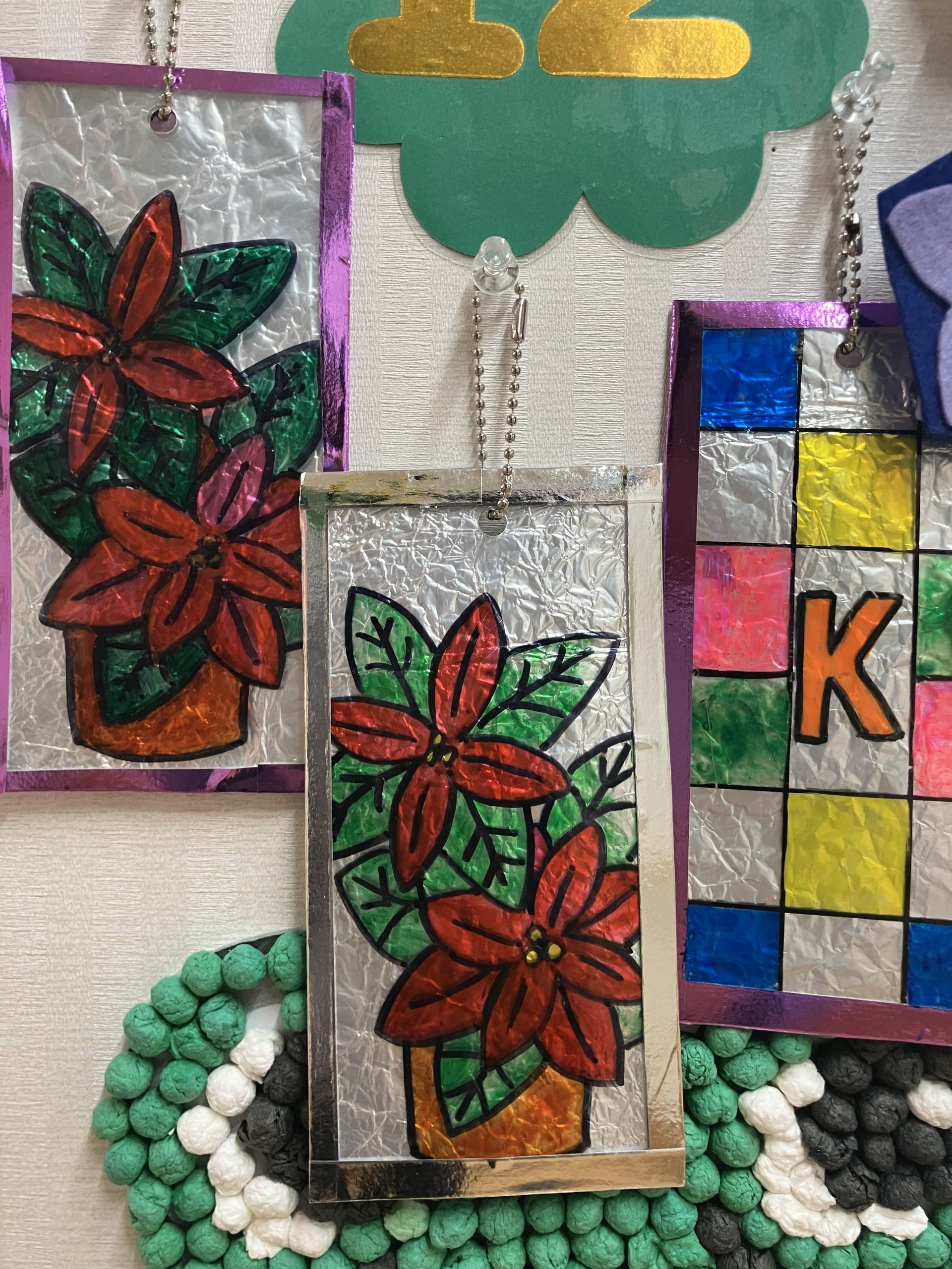 🧸ステンドグラス風キーホルダー🧸