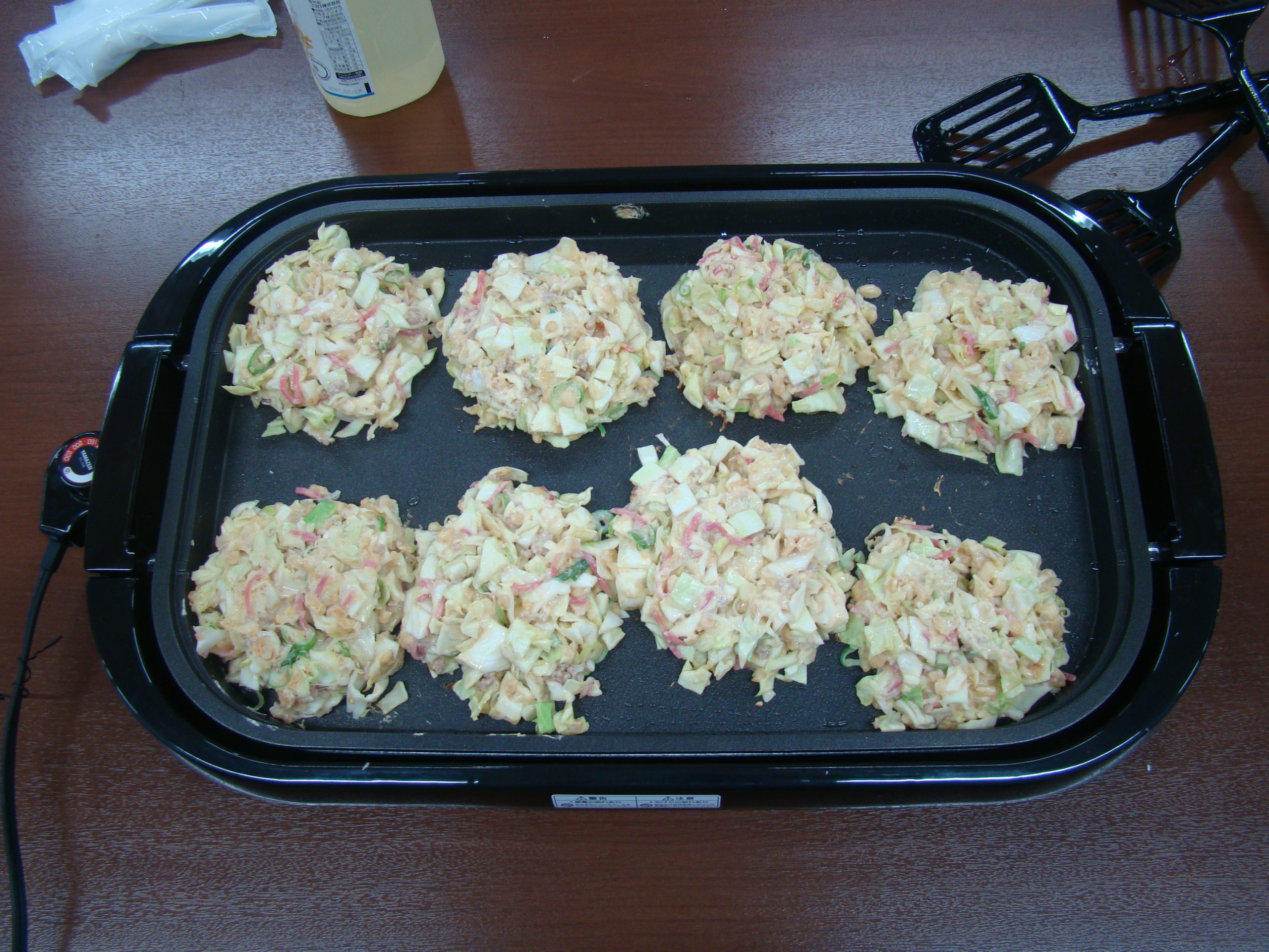 ショートステイのお好み焼き会😋