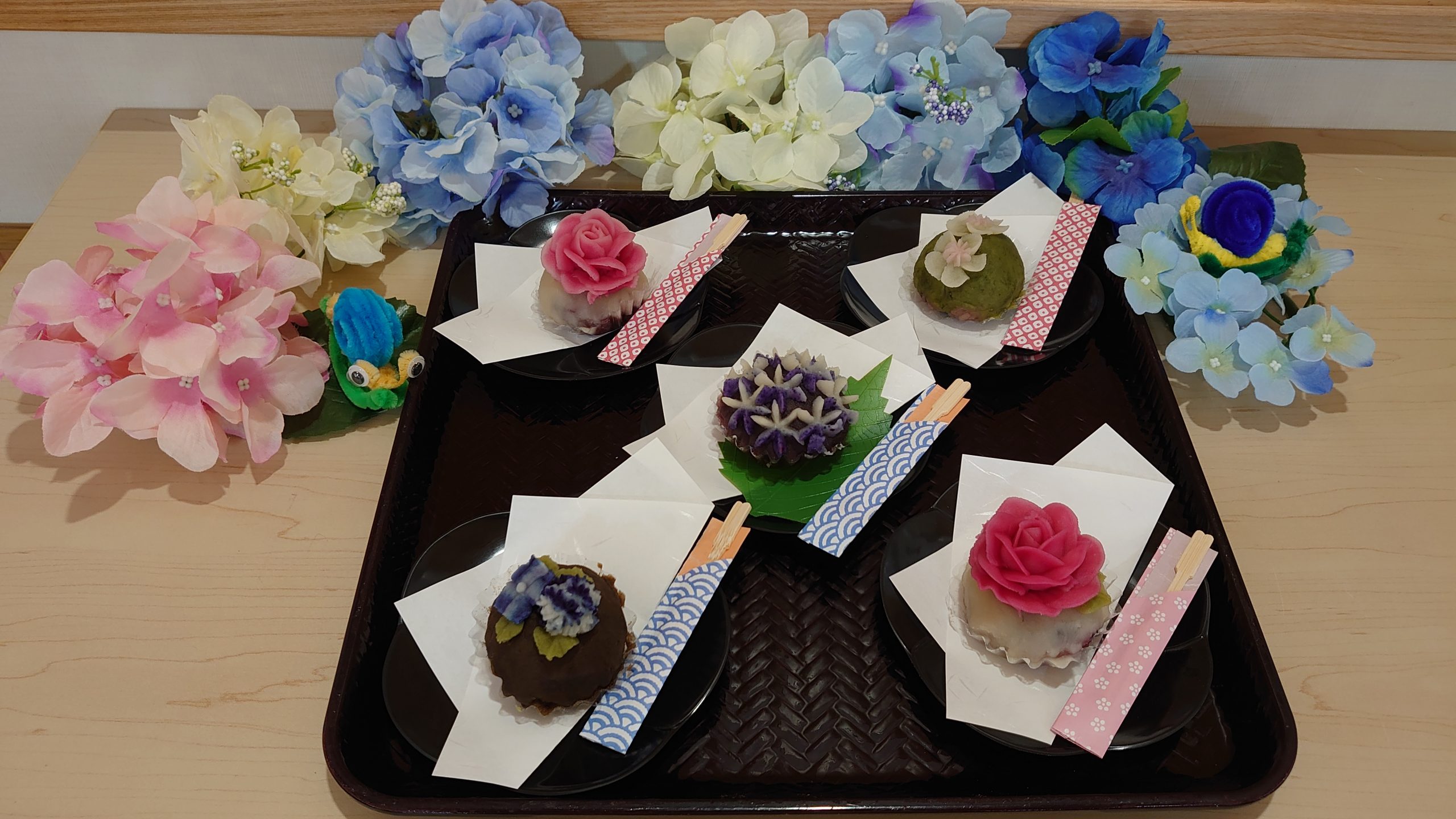 食べるのがもったいない💦お花のおはぎ🌸