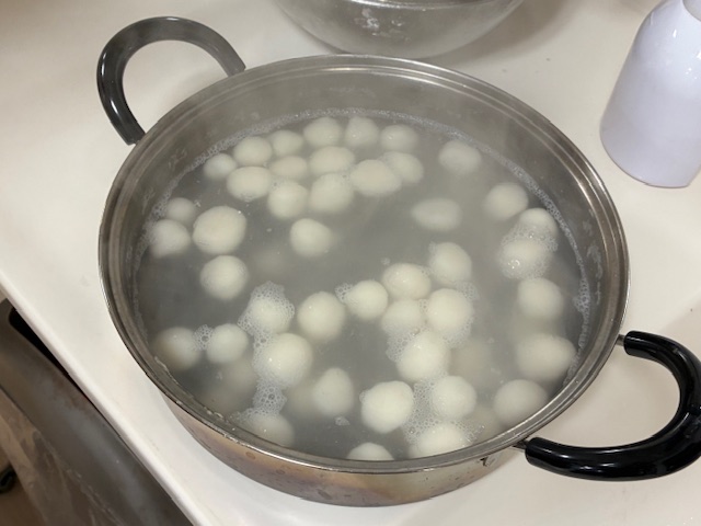 おやつに「冷やし白玉ぜんざい」作りました♪