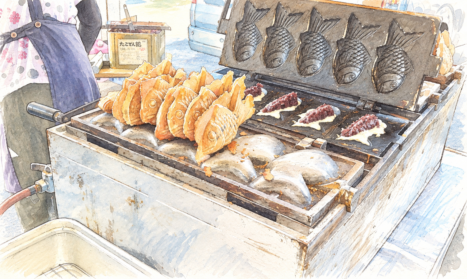 キッチンカーがやってきた！焼きたてのたい焼きを囲んで広がる笑顔
